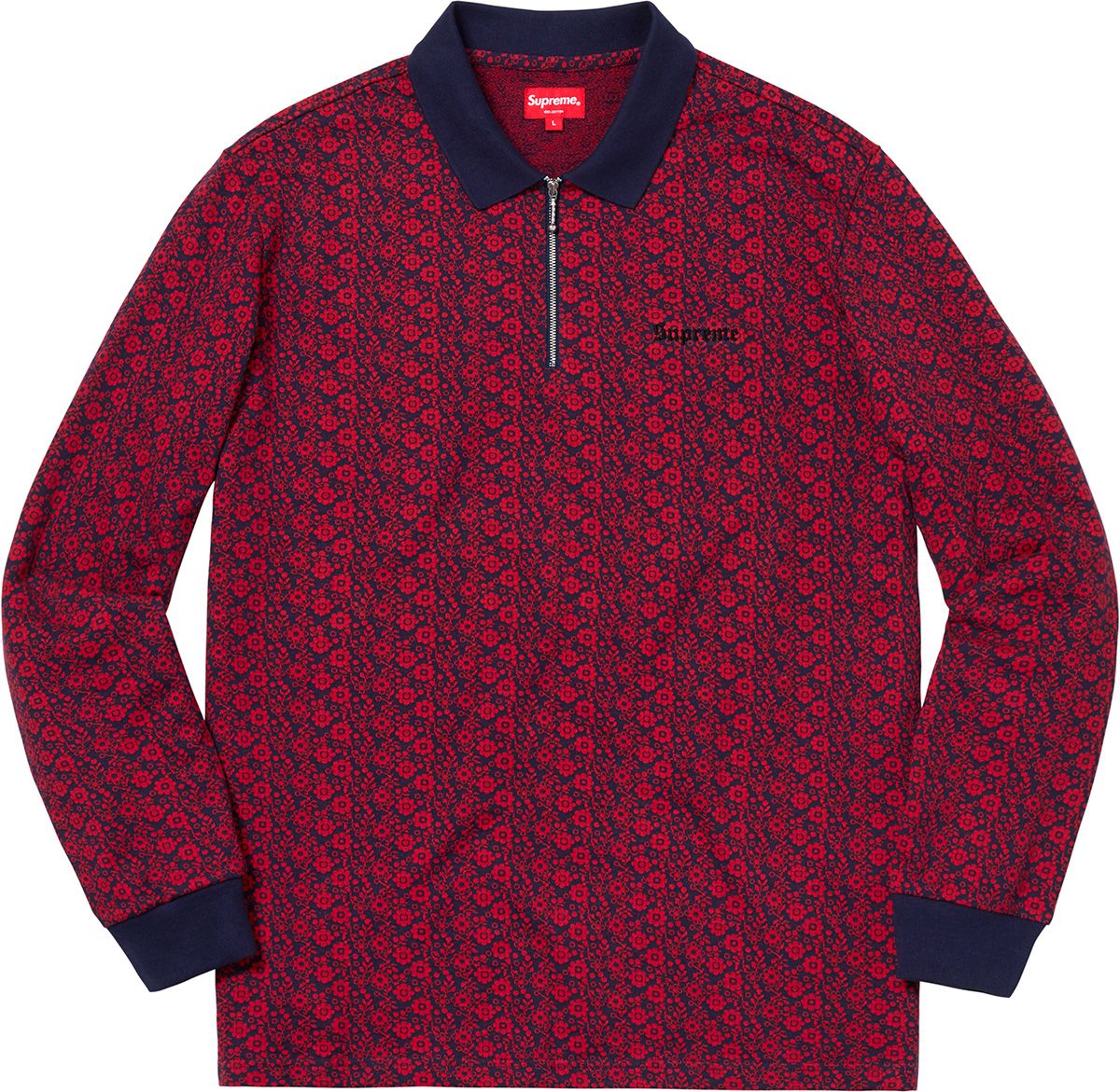 スケートボード Supreme Brushed Floral Polo Longsleeve スケートボード Supreme Brushed Floral Polo Longsleeve