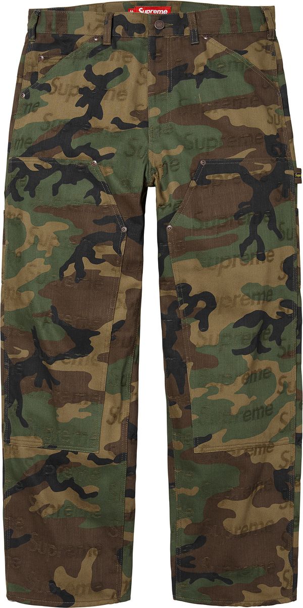 Jacquard Logos Double Knee Denim Painter Jean