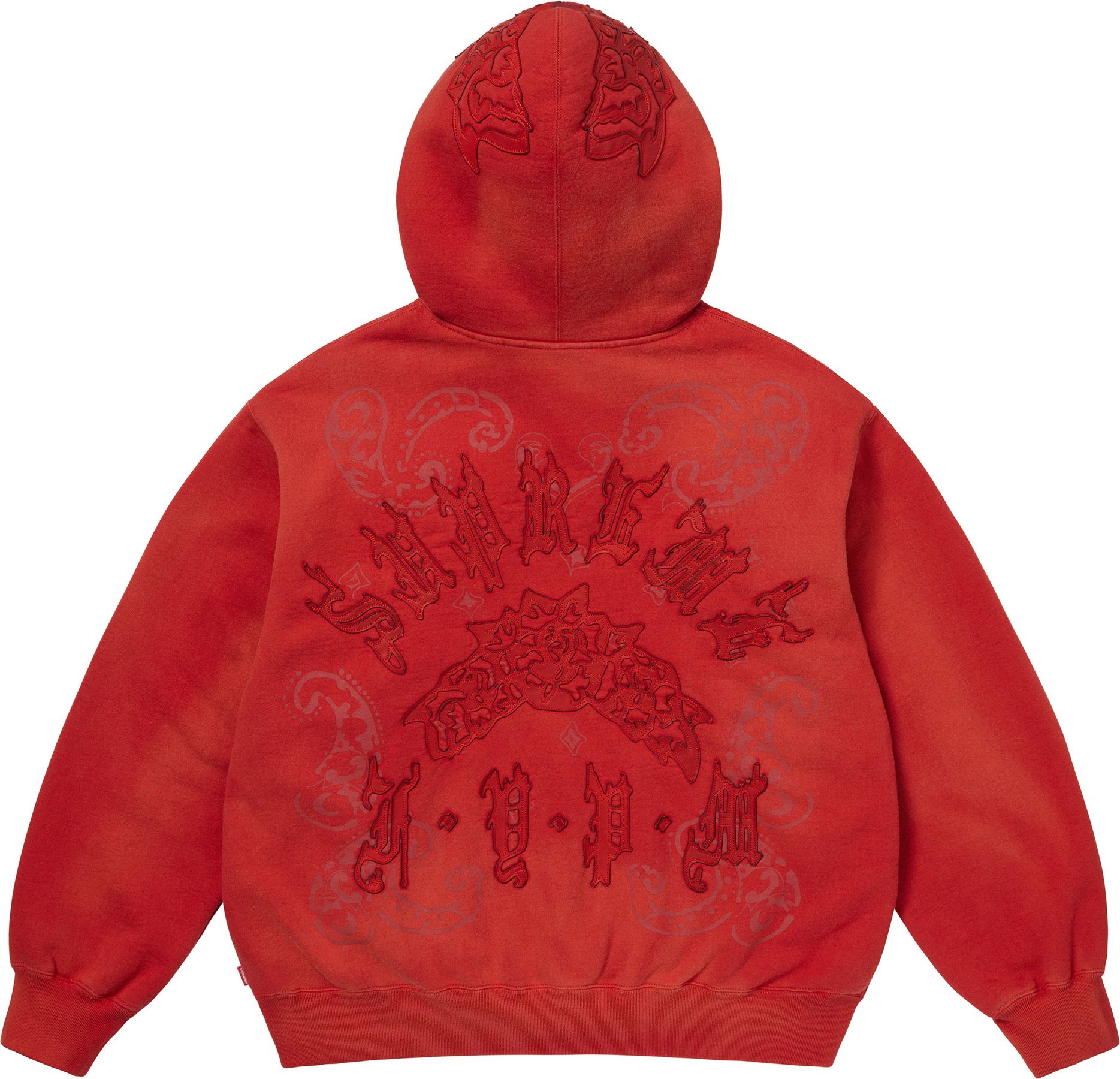 Leather Appliqué Zip Up Hooded Sweatshir Spring/Summer 2025 Preview – Supreme