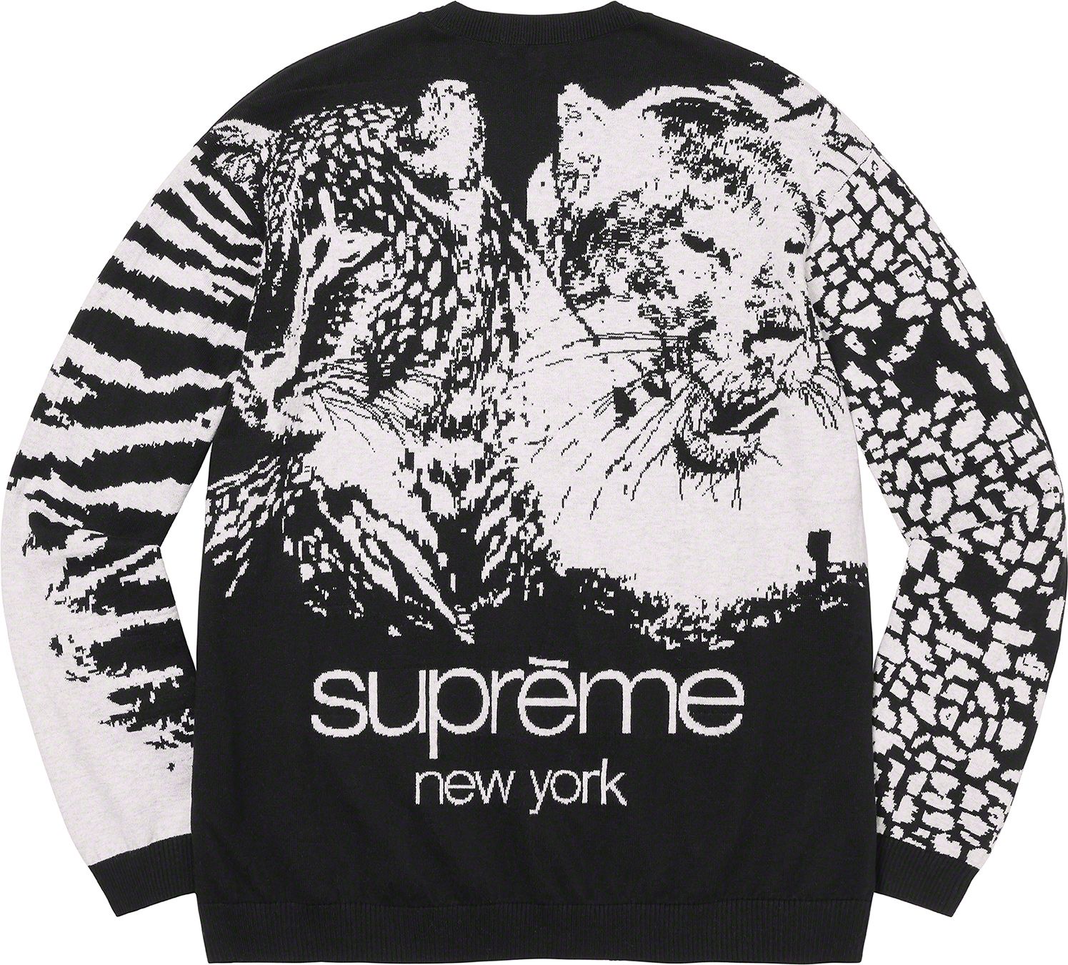 シュプリーム　Big Cats Jacquard L/S Top　M Supreme Big Cats Jacquard L S Top (SS23) - $128