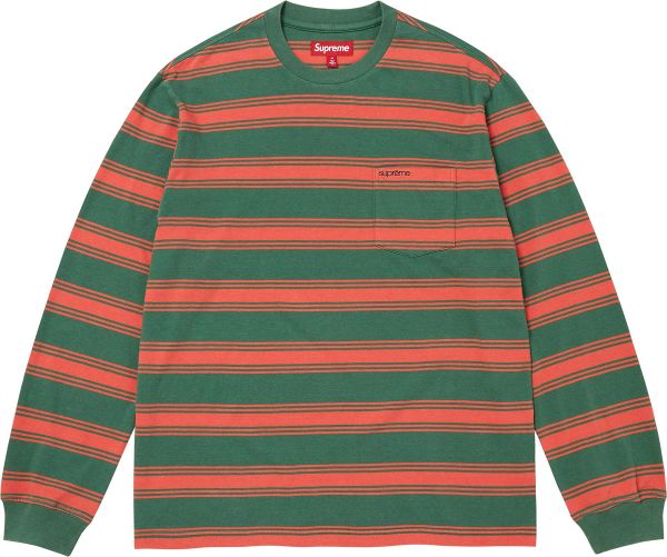 Stripe Pocket L/S Top