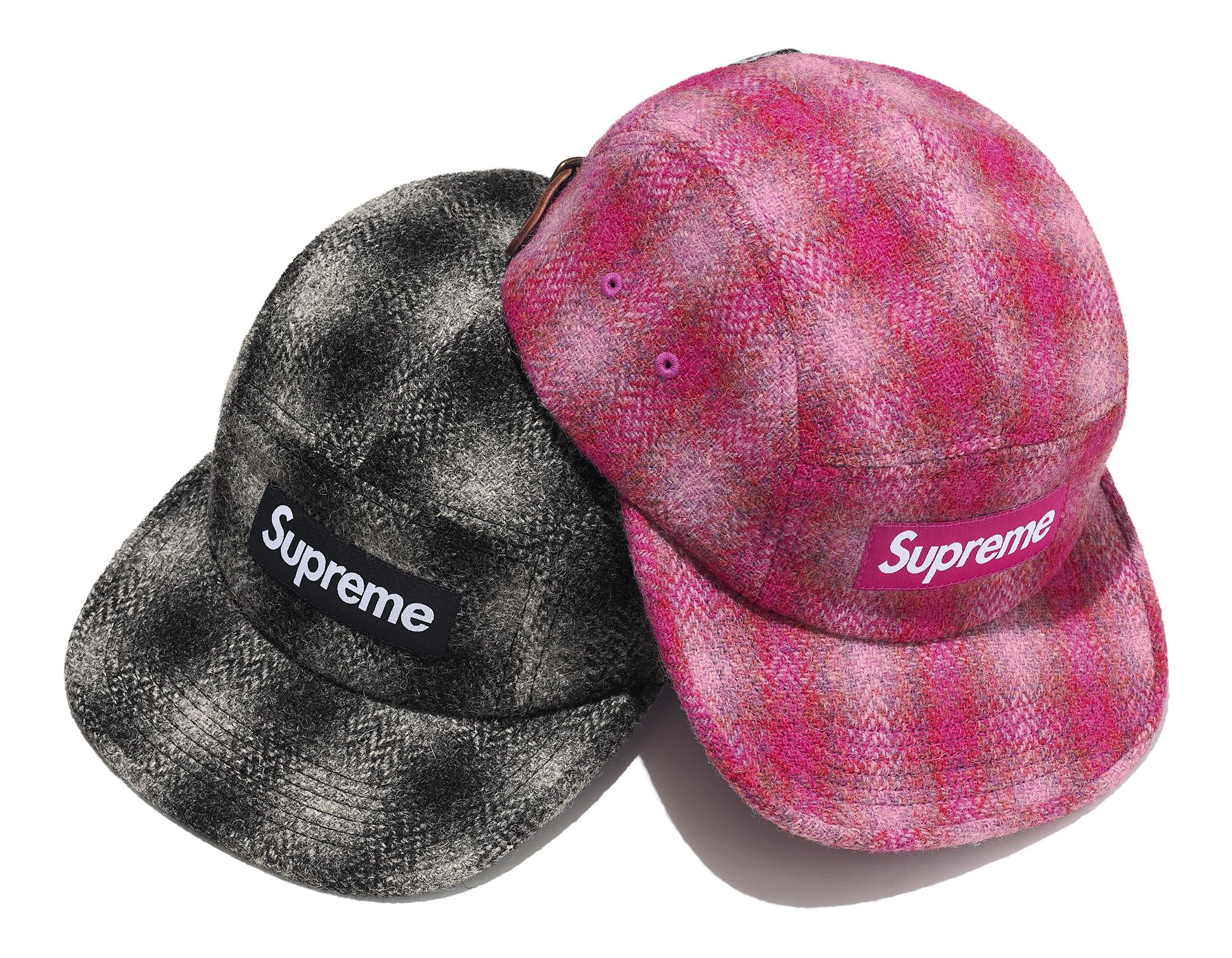 Supreme　Harris Tweed Camp Cap　キャップ 　ピンク Fall/Winter 2025 Preview – Supreme