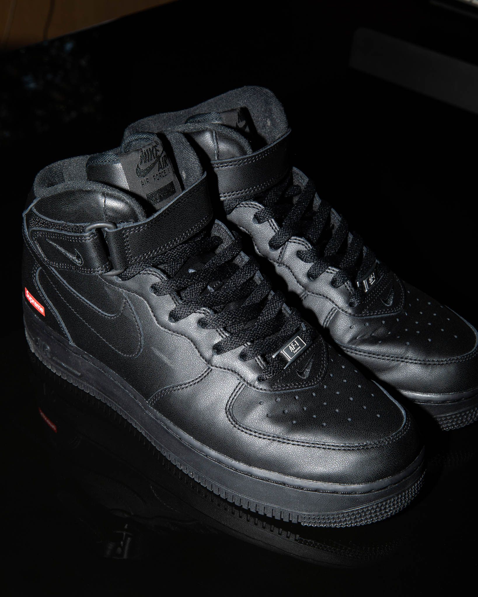 Supreme × Nike Air Force 1 Mid Black US9 Supreme's Air Force 1 Mids Have a Drop Date - Releases