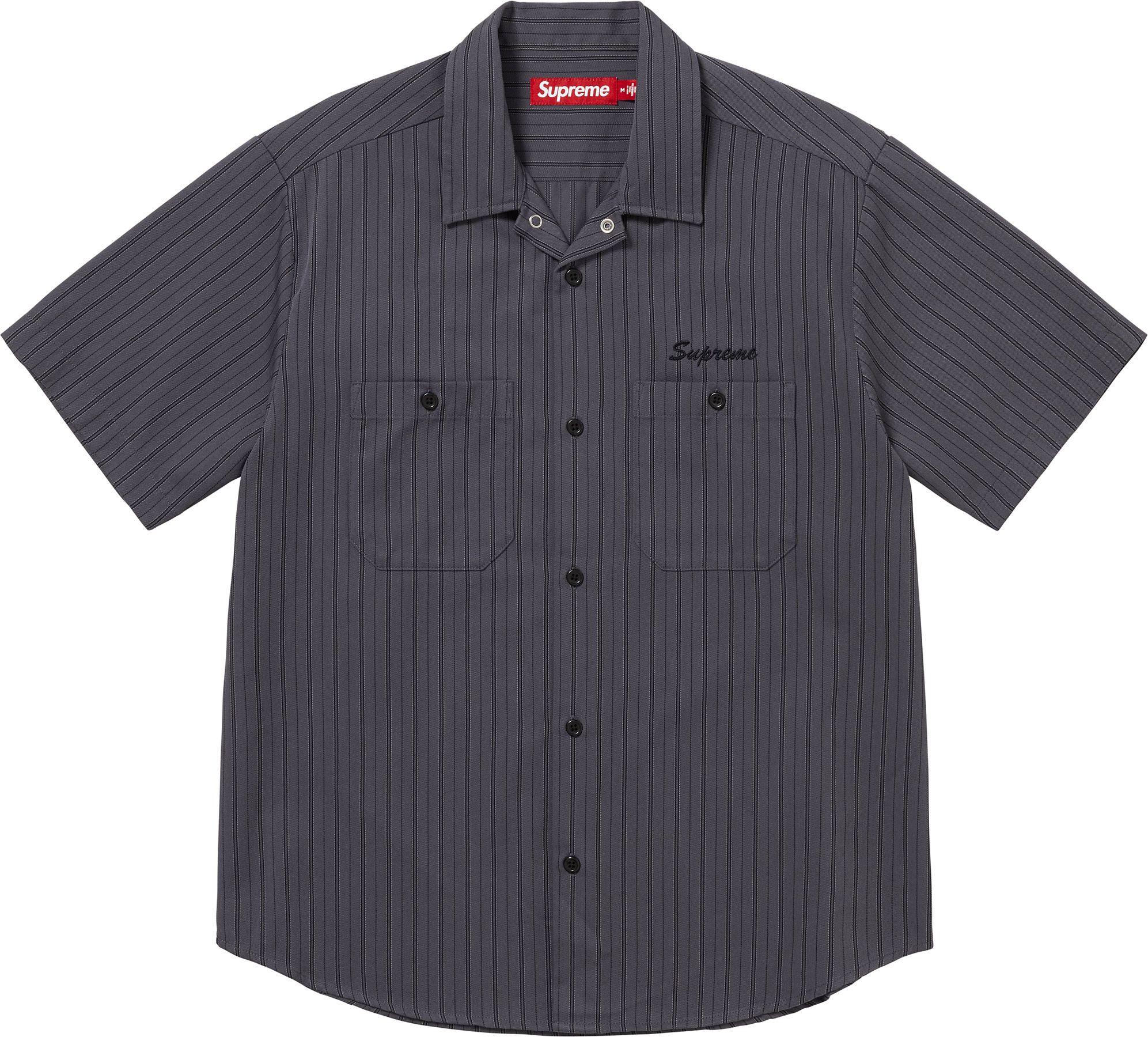 トップス supreme Reflective Stripe S/S Work Shirt Supreme(シュプリーム) Reflective Stripe S S Work Shirt半袖
