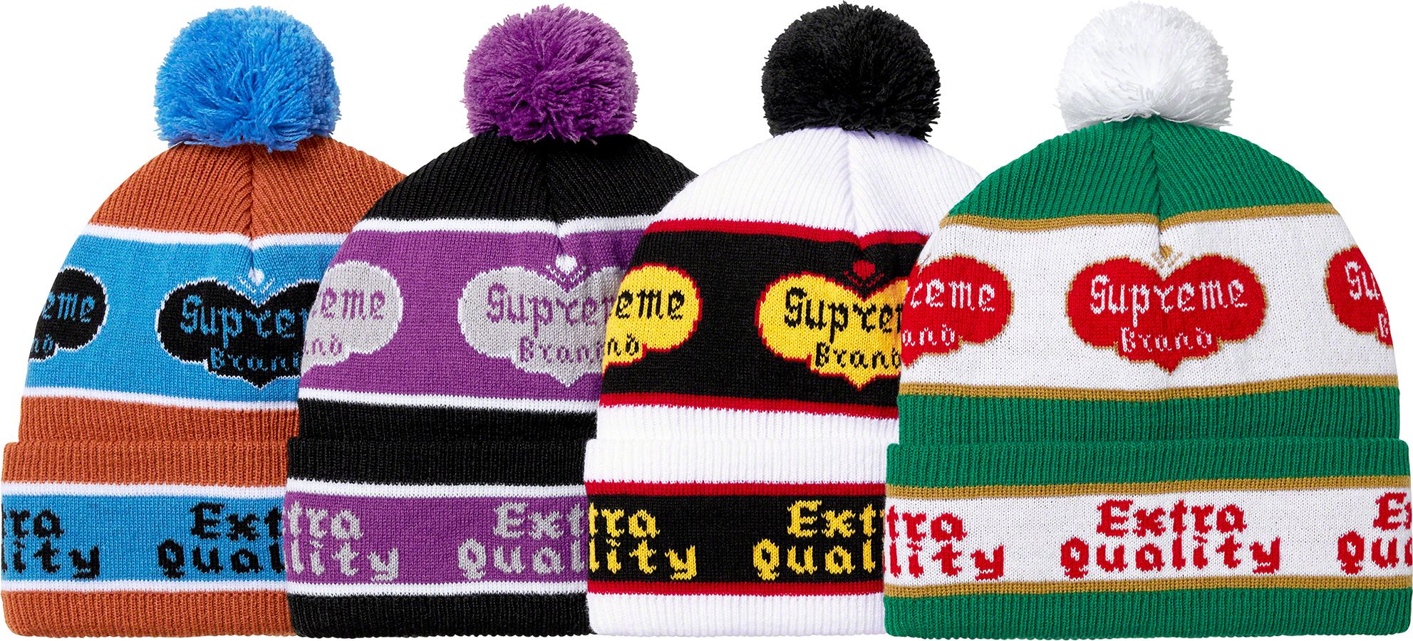 帽子 Supreme Rainbow Stripe Beanie Supreme Multi Stripe Beanie (FW22) - $38