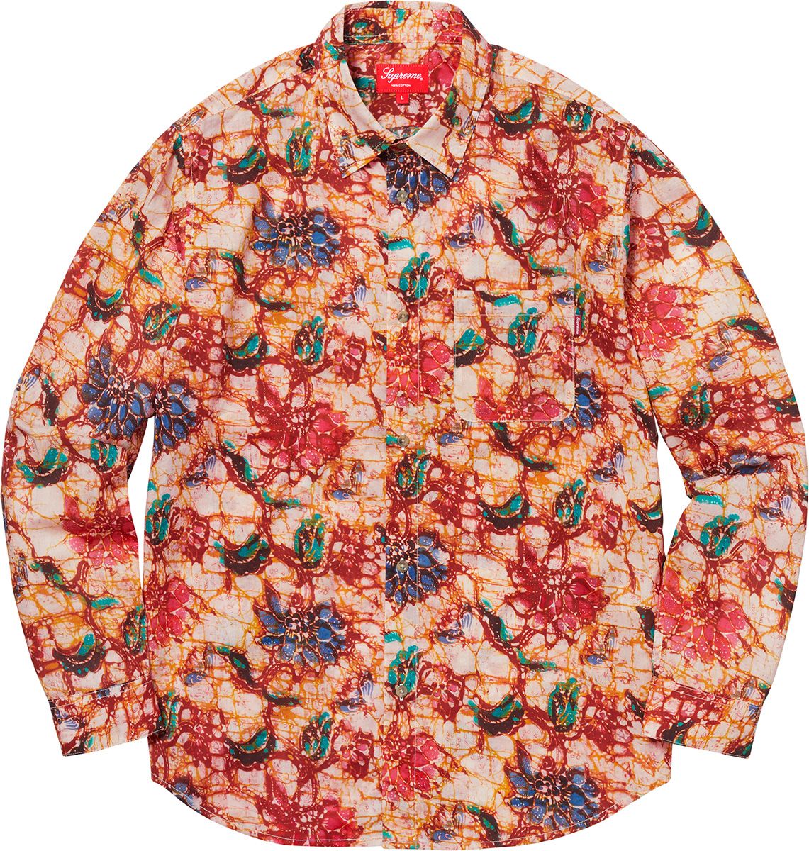 Supreme / 18AW/Acid Floral Shirt/長袖シャツ/M/コットン/BLK/総柄 Fall/Winter 2018 Preview – Supreme