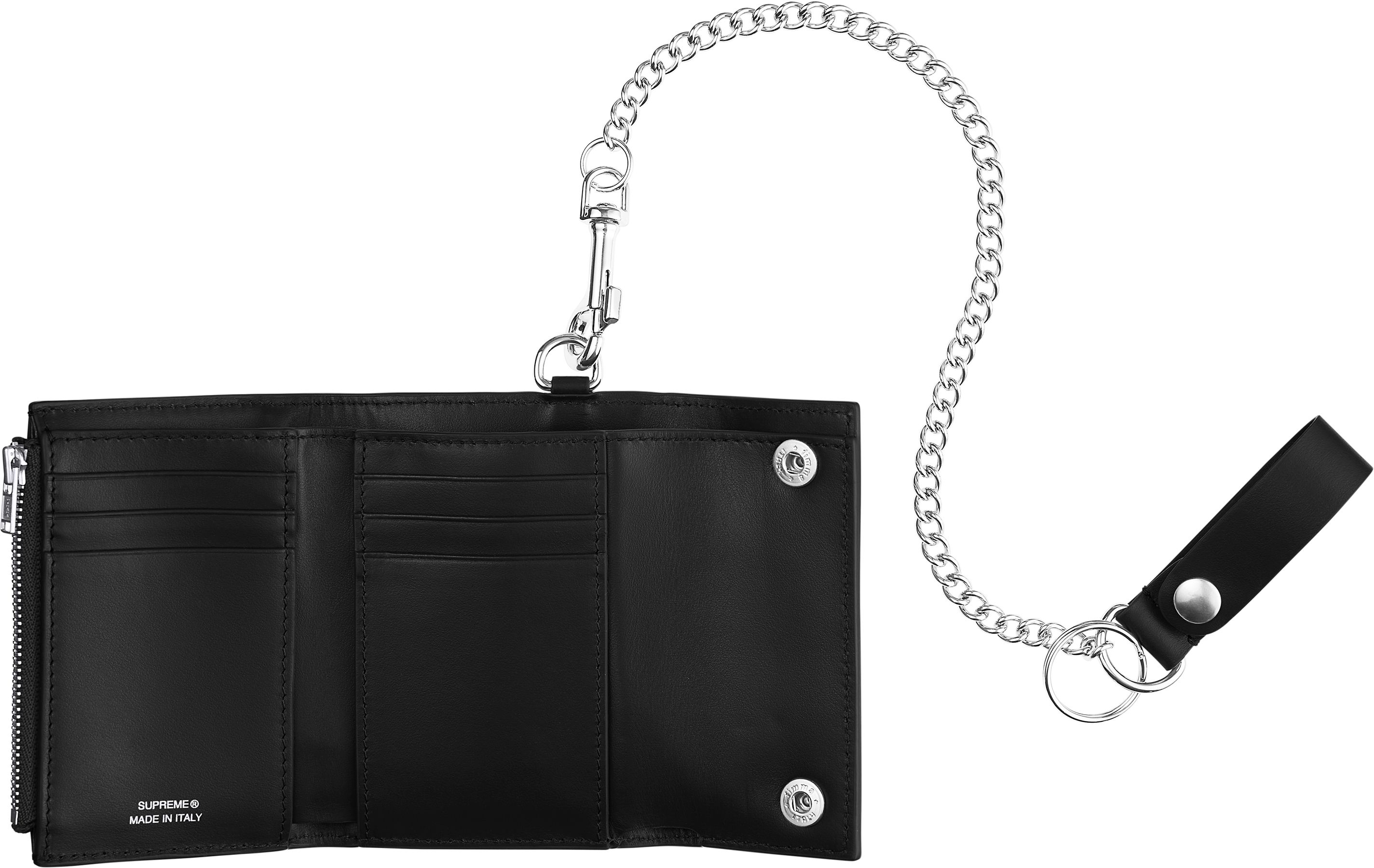 Supreme Leather Zip Card Holder 黒 Supreme - Supreme Leather Zip Card Holder 
