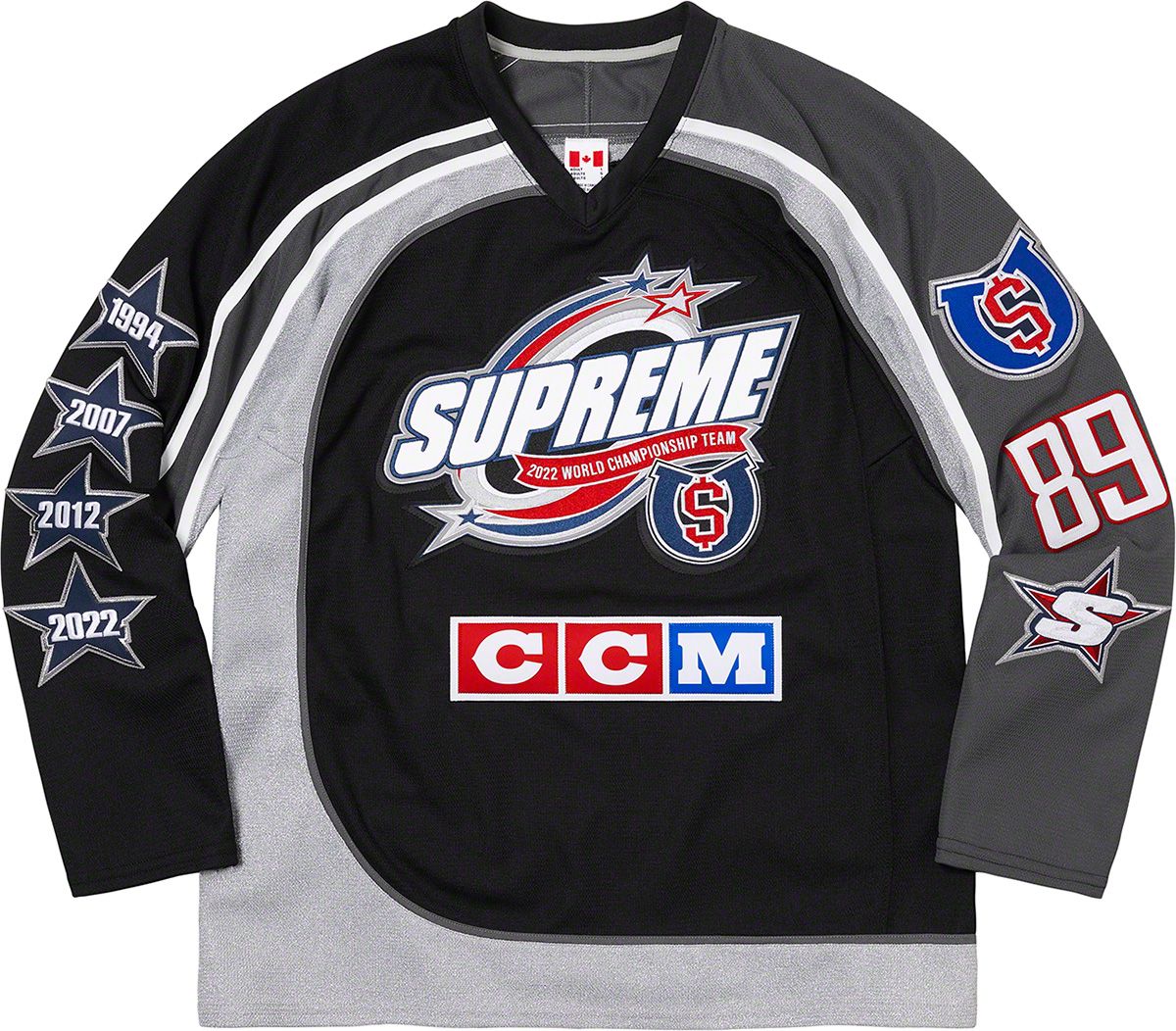 Supreme hockey Supreme Demon Hockey Jersey Black | Culture Kings US