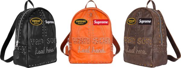 Supreme®/Vanson Leathers®/b.b. Simon Backpack