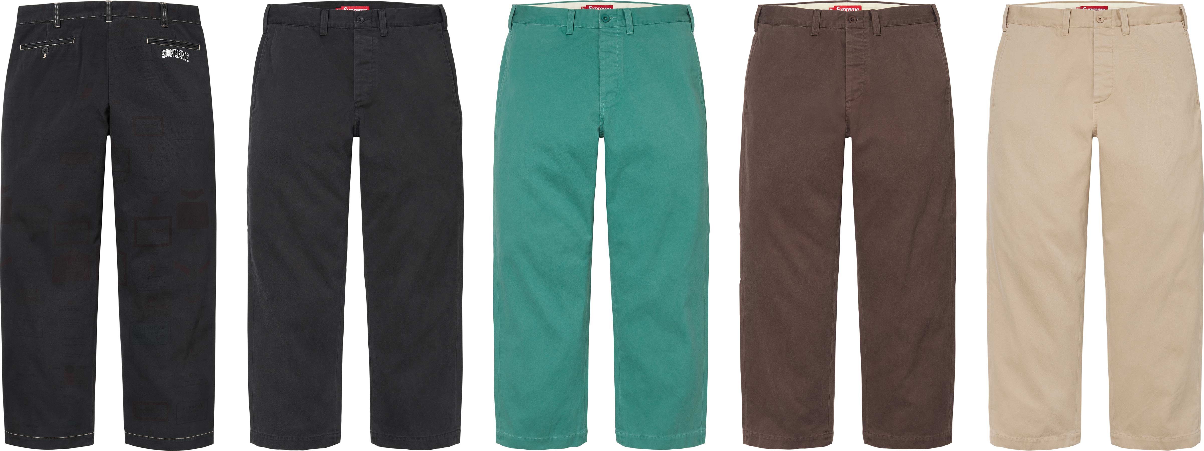 パンツ Supreme Washed Herringbone Chino Pant 32 Supreme Washed Herringbone Chino Pant Black Men's - FW24 - US