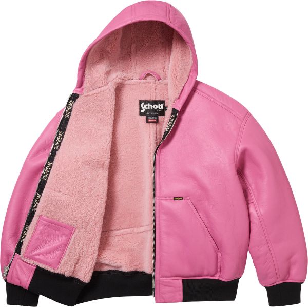 Supreme®/Schott® Shearling Hooded Work Jacket