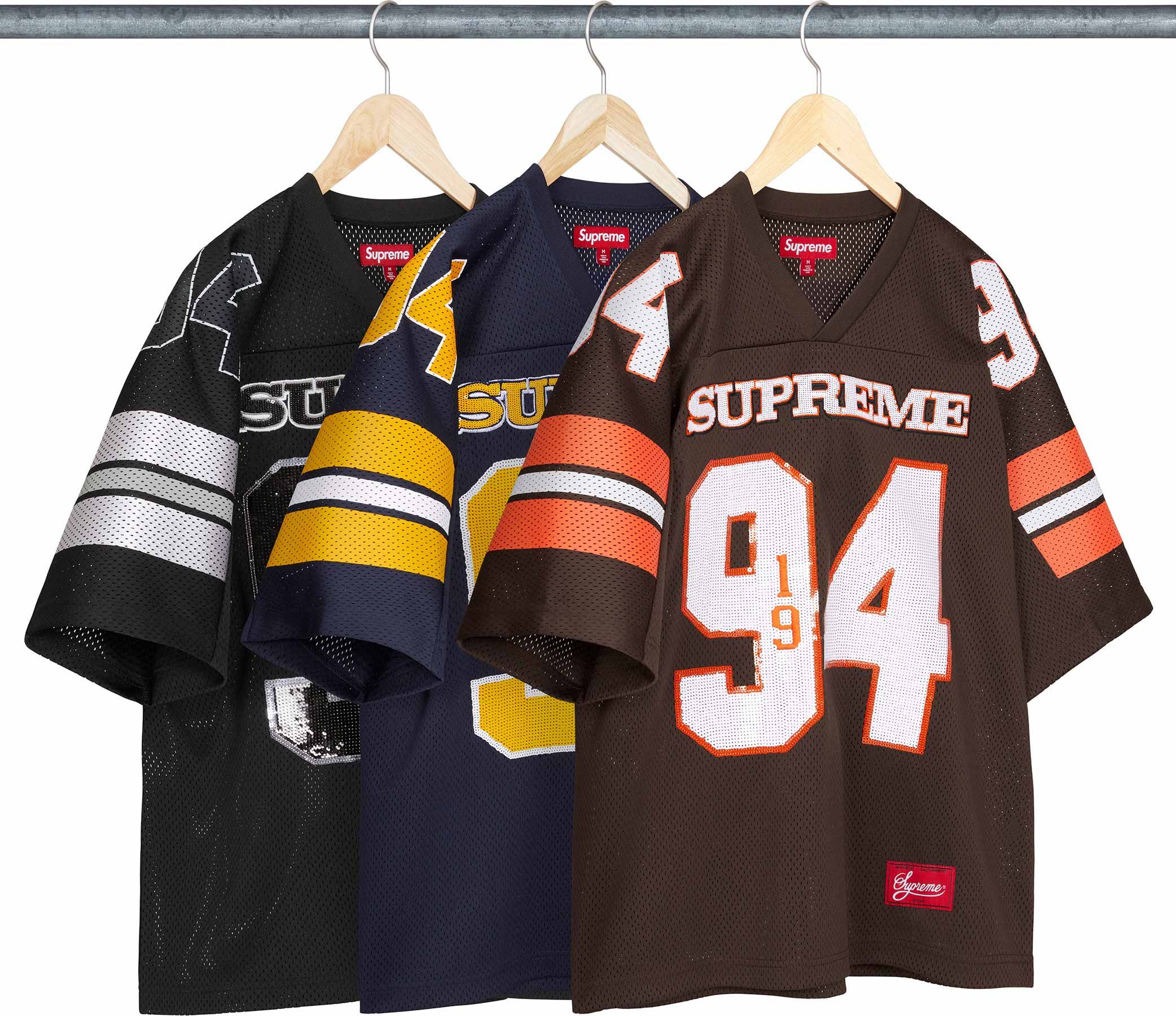 シャツ L Supreme Sequin Football Jersey Black Spring/Summer 2020 Preview – Supreme