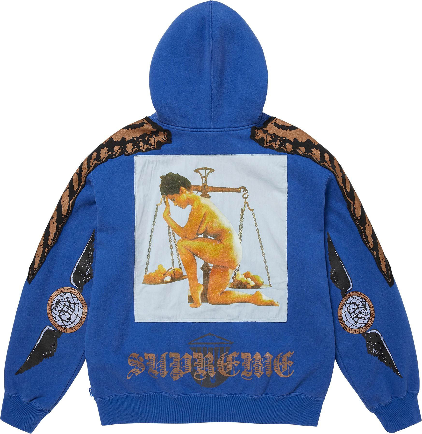 トップス Supreme Wings Zip Up Hooded Sweatshirt Supreme Wings Zip Up Hooded Sweatshirt Dark Blue Men's
