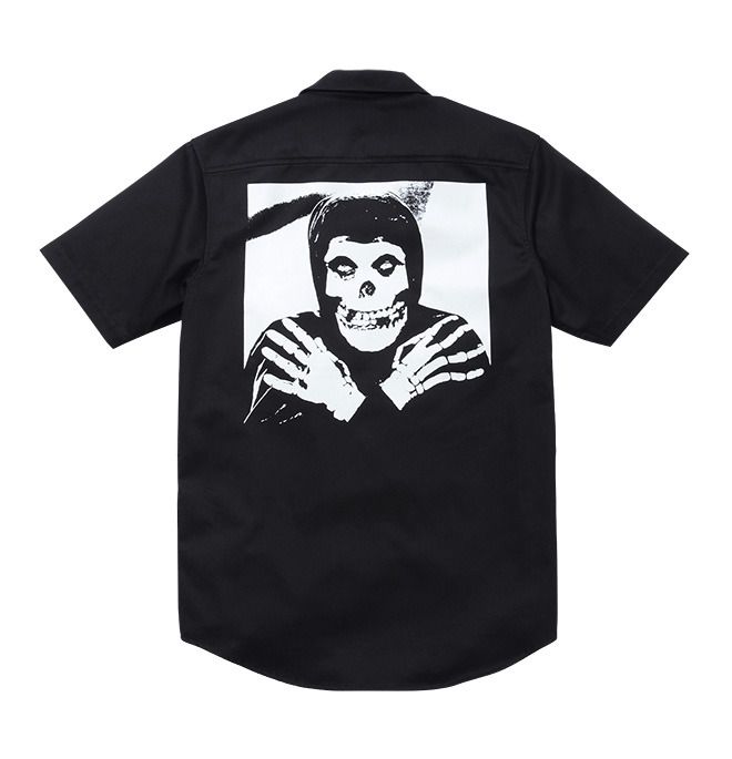 Supreme シュプリーム misfits Work Shirt スカル Misfits Embroidered Fiend Skull Work Shirt - Official | Misfits Shop