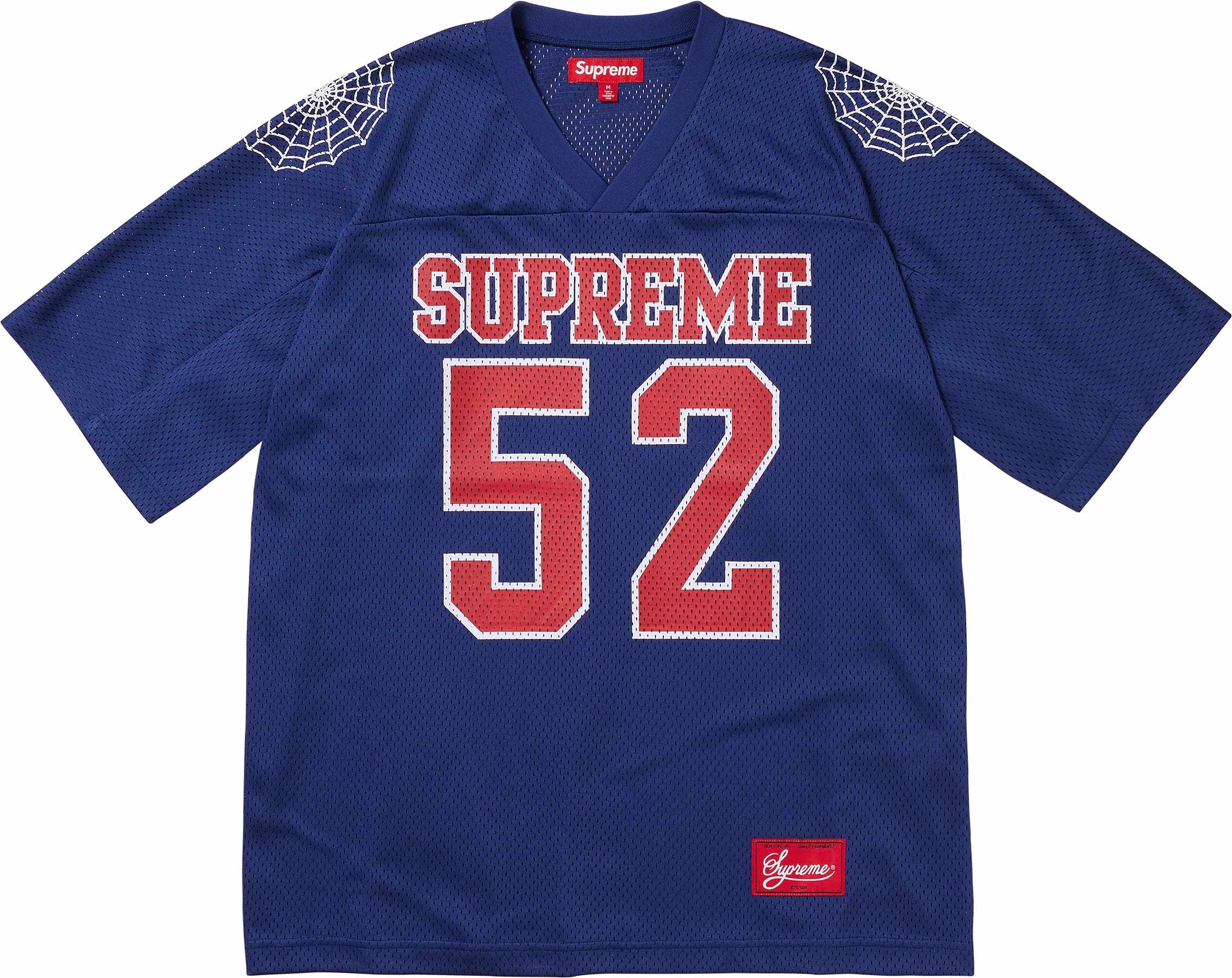 Supreme Spiderweb Football Jersey 黒 M Supreme Spiderweb Football Jersey 'Black' great | Depop
