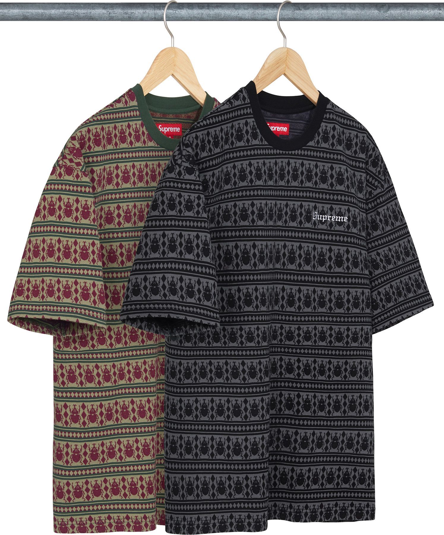 トップス Supreme Jacquard Scarab S/S Top Supreme Jacquard Scarab S S Top (FW24) - $88