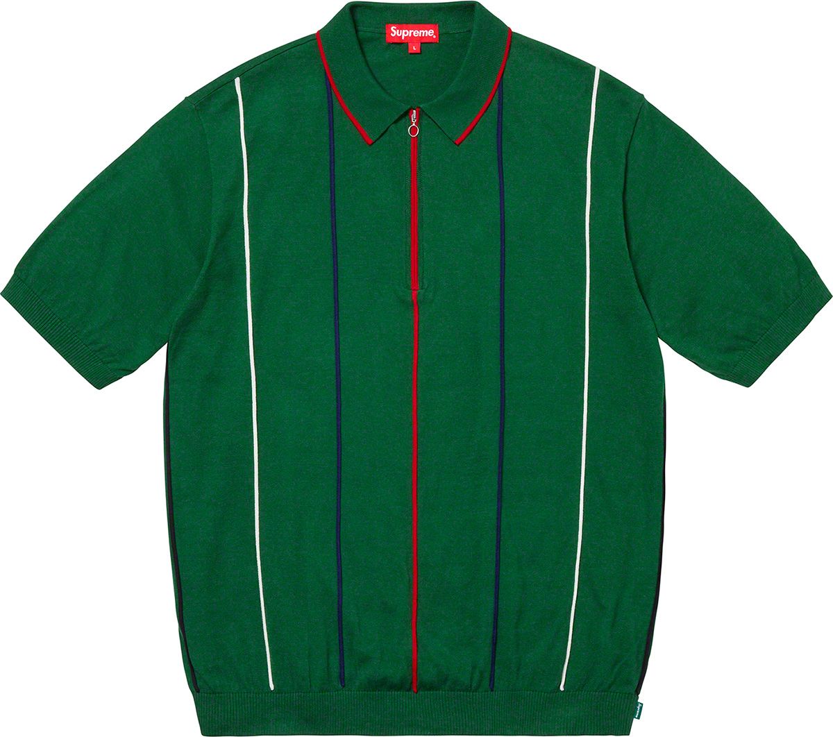 トップス supreme Open Knit Stripe Zip Polo green Supreme Knit Stripe L S Polo (FW21) - $128