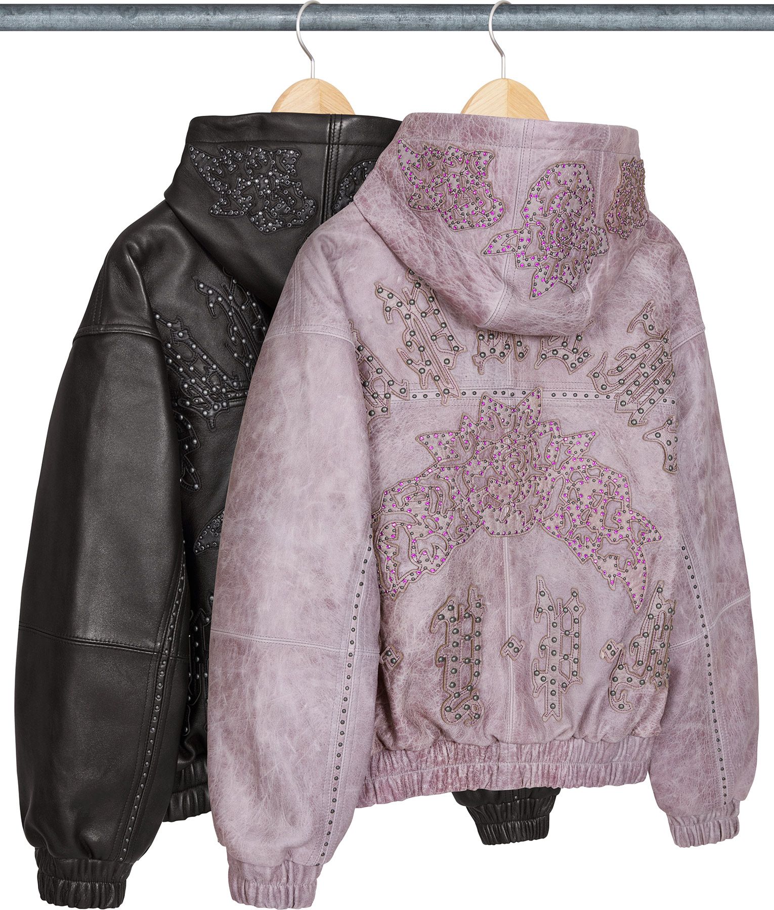 ジャケット・アウター Supreme Studded Hooded Leather Jacket Supreme Studded Hooded Leather Jacket (SS25) - $1298