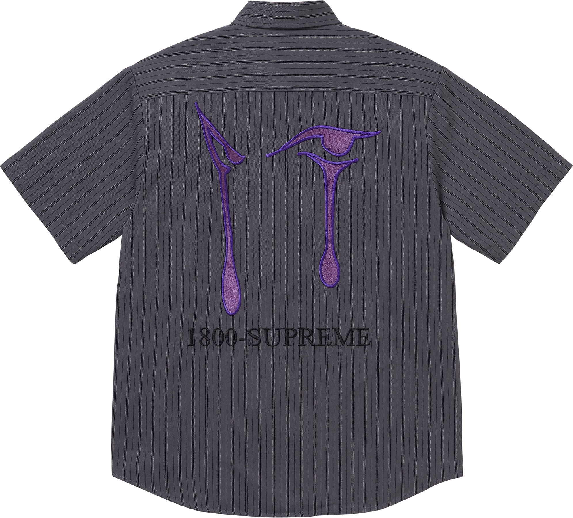 トップス supreme aoi eyes work shirt Supreme AOI Eyes S/S Work Shirt Stripe Men's - FW24 - US
