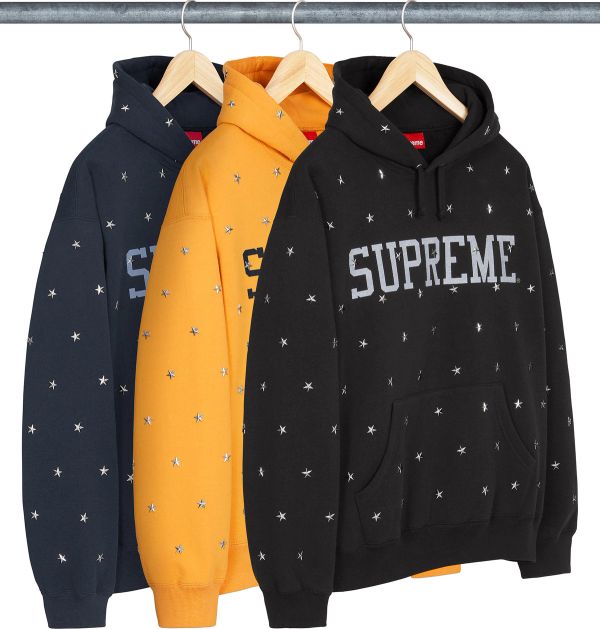 Stars Studded Hooded Sweatshirt
