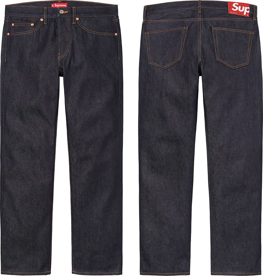 パンツ Supreme Stone Washed Black Slim Jean Supreme Stone Washed Black Slim Jean (FW23) - $158