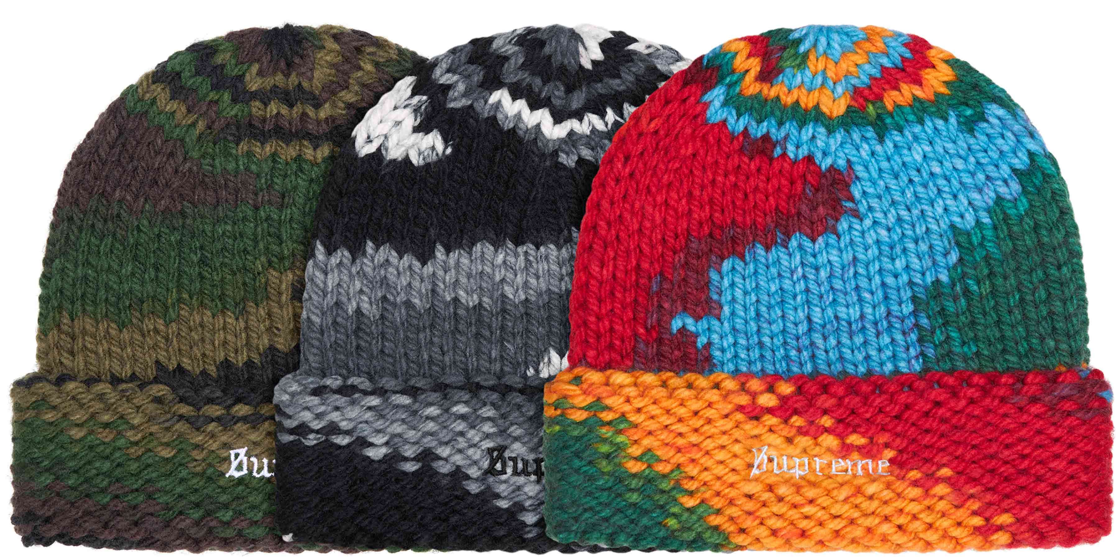 【美品】Supreme　Space　Dye　Stripe　Beanie Supreme - Space Dye Stripe Beanie | マルチカラーカフビーニー