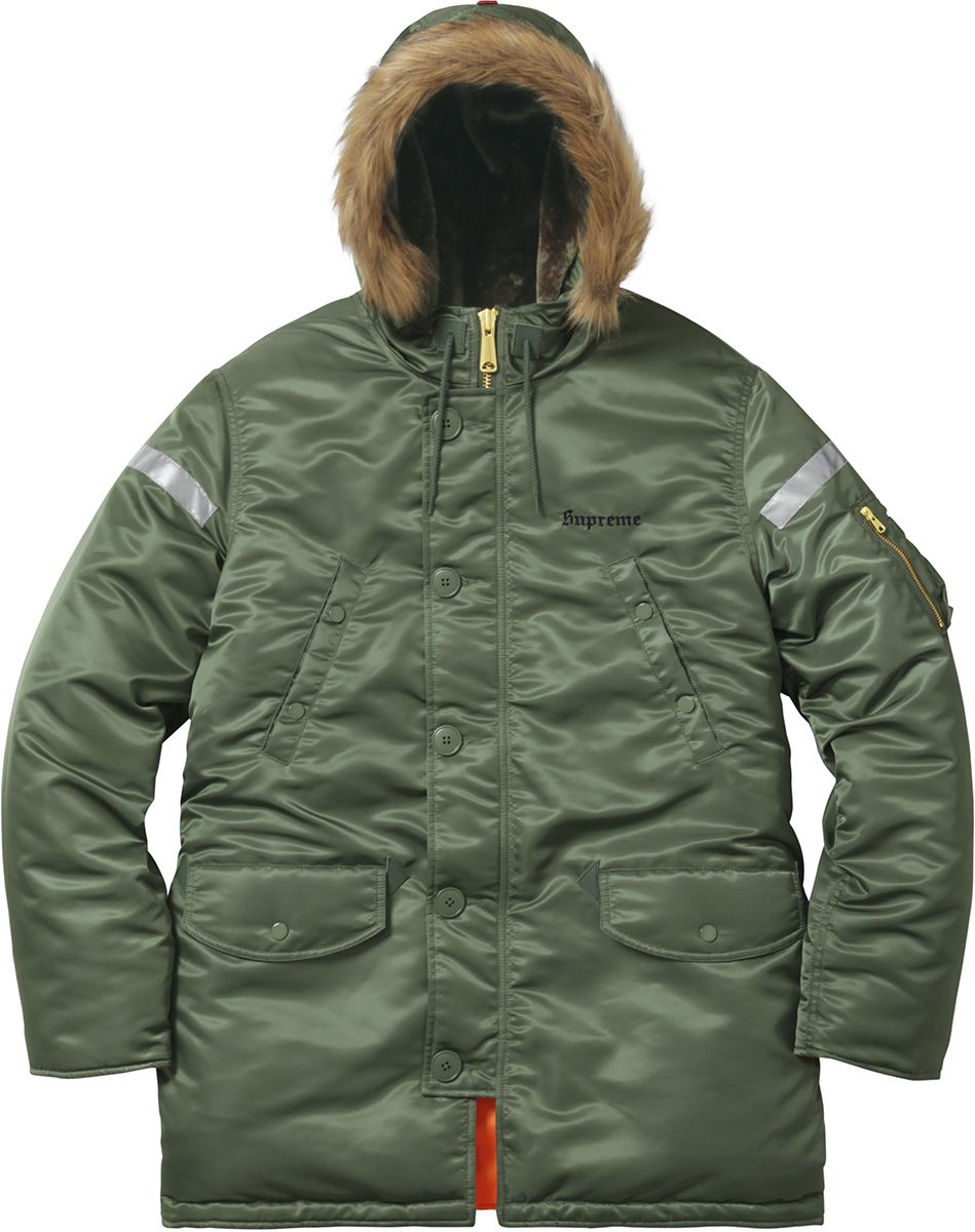Supreme Reflective Cross N-3B Parka シュプ Fall/Winter 2017 Preview – Supreme