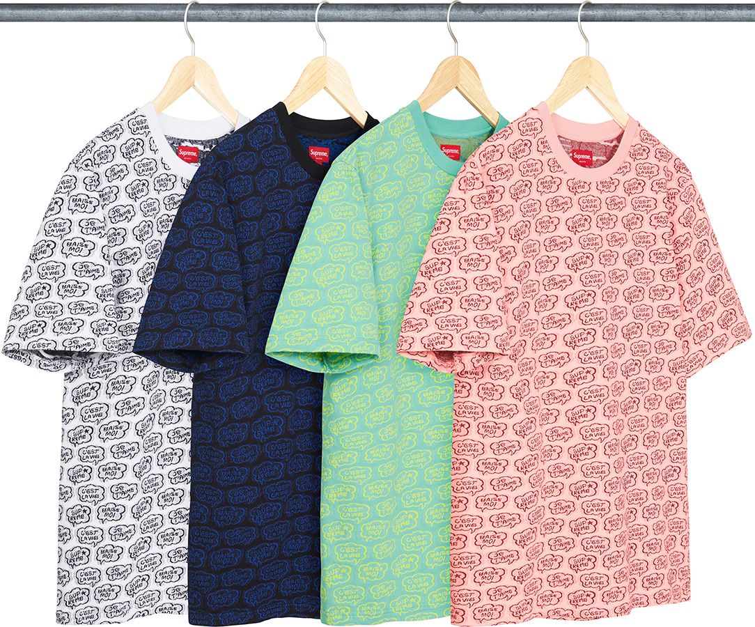 S*Y様 Supreme Tray Jacquard S/S Shirt Bla Supreme Tray Jacquard S/S Shirt Black SS24 | Senikersku