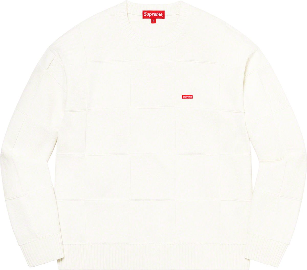 SUPREME Tonal Small Box Sweater 21SS 白 Spring/Summer 2021 Preview – Supreme