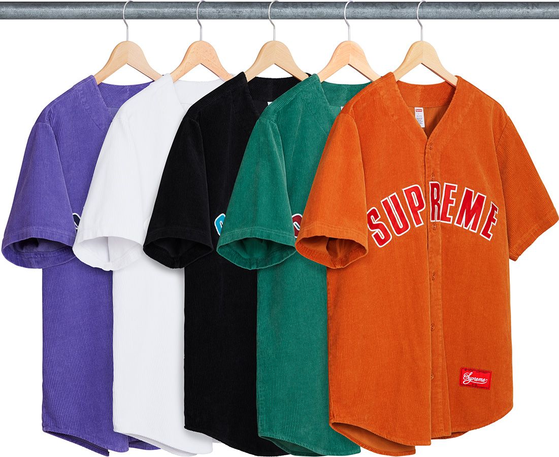 トップス supreme corduroy baseball jersey Spring/Summer 2018 Preview – Supreme
