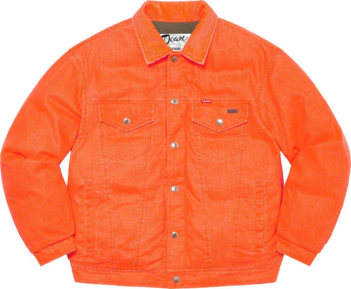 【最終】Supreme Canvas Down Trucker Jacket L Supreme Schott Canvas Down Trucker Jacket (FW22) - $338