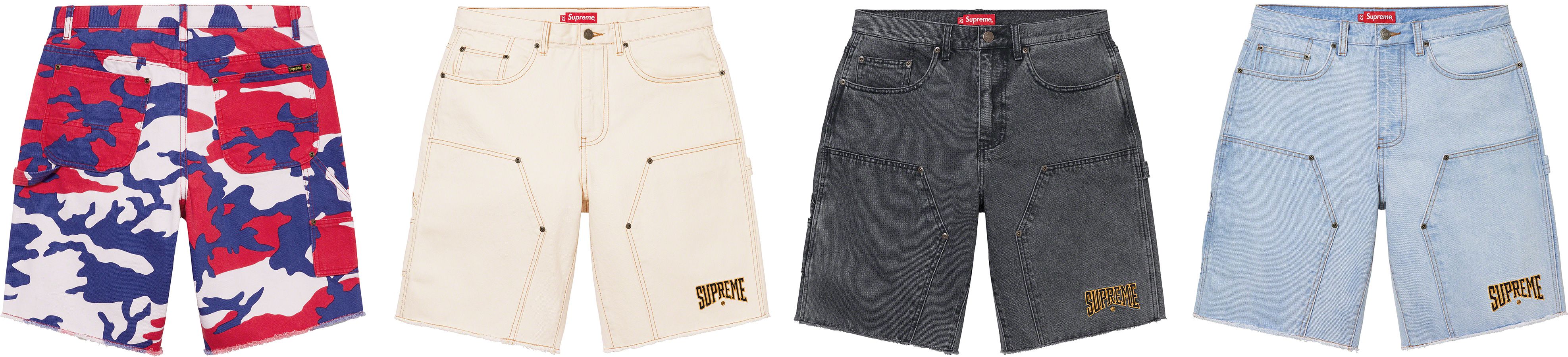 パンツ Supreme Double Knee Denim Painter Short Supreme Cutoff Double Knee Denim Painter Short (SS22) - $128