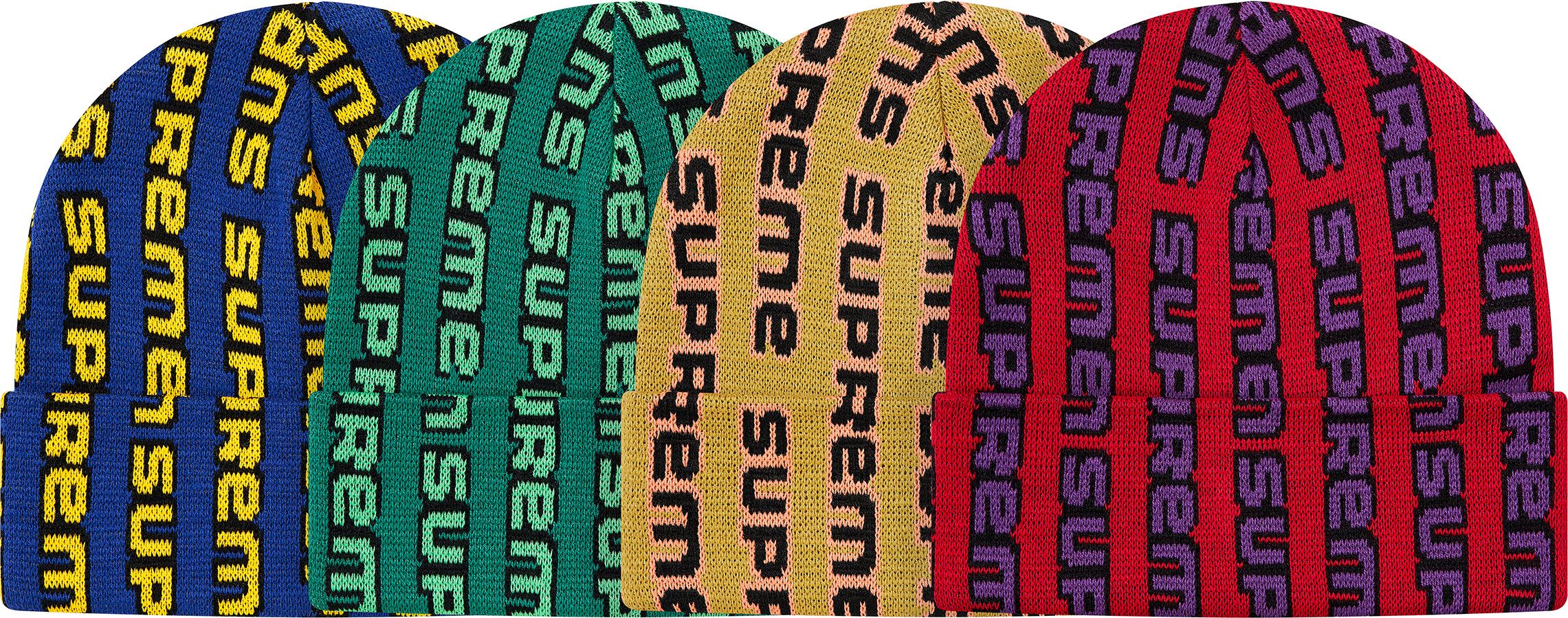 SUPREME VERTICAL LOGO BEANIE  Beanie Supreme vertical logo beanie green