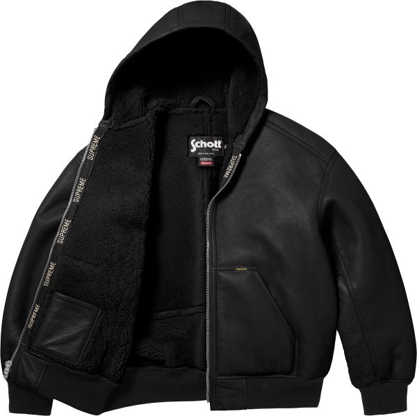Supreme®/Schott® Shearling Hooded Work Jacket