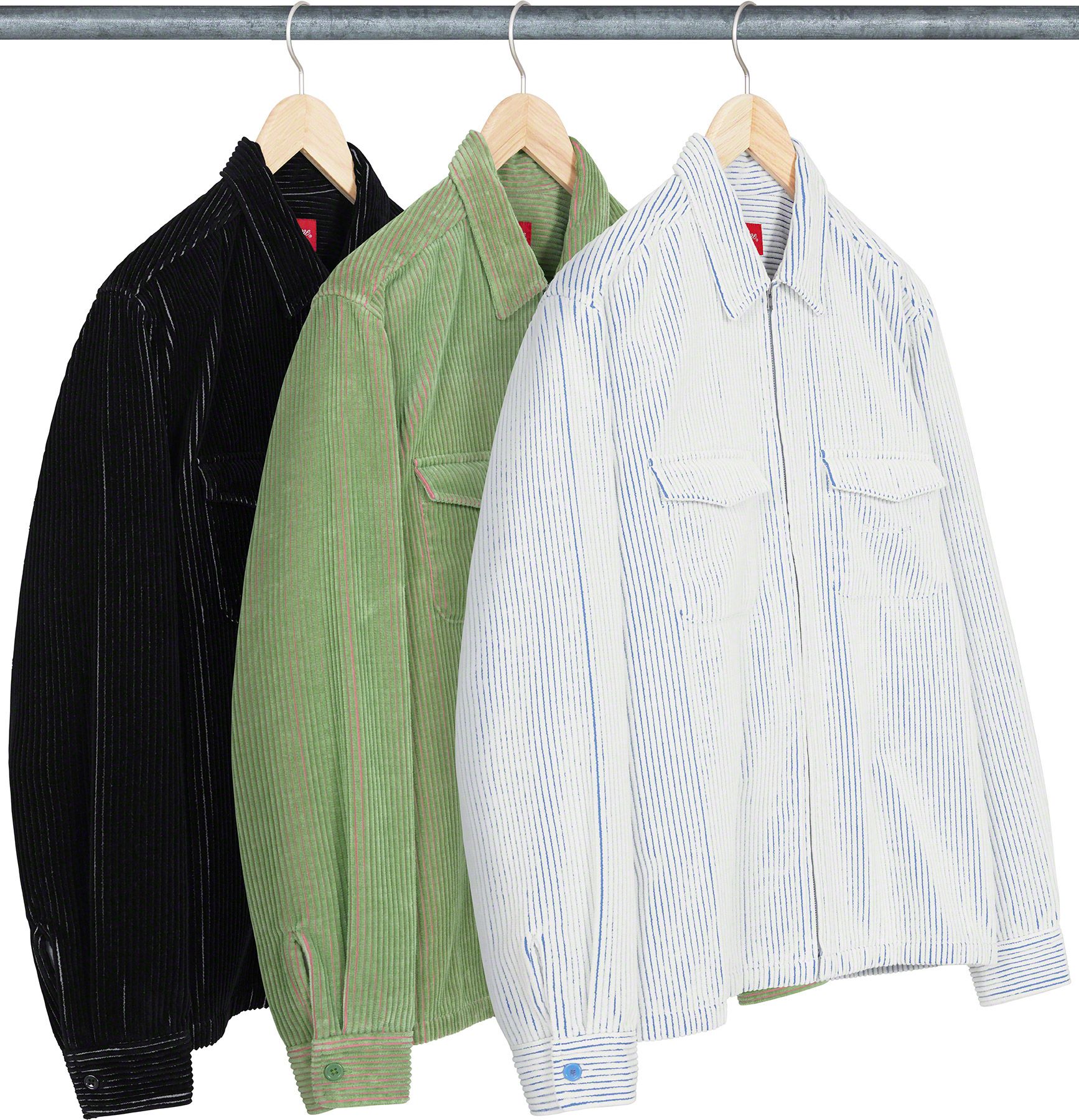 【美品】Supreme Washed Corduroy Zip Up Shirt Supreme Washed Corduroy Zip Up Shirt (SS24) - $148