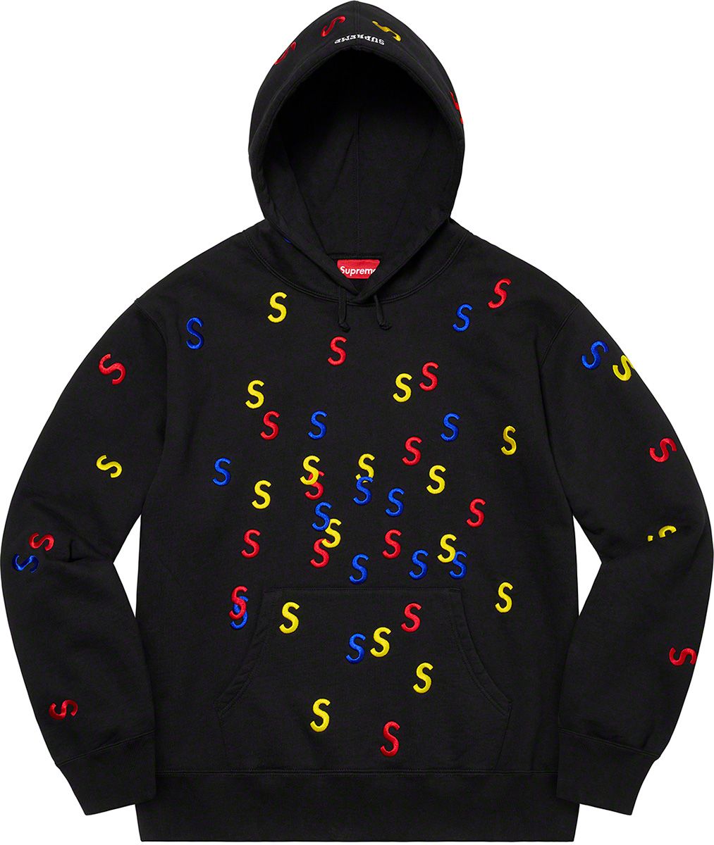 トップス Supreme Embroidered S Hooded Sweatshirt Supreme Embroidered S Hooded Sweatshirt Black Men's - SS21 - US