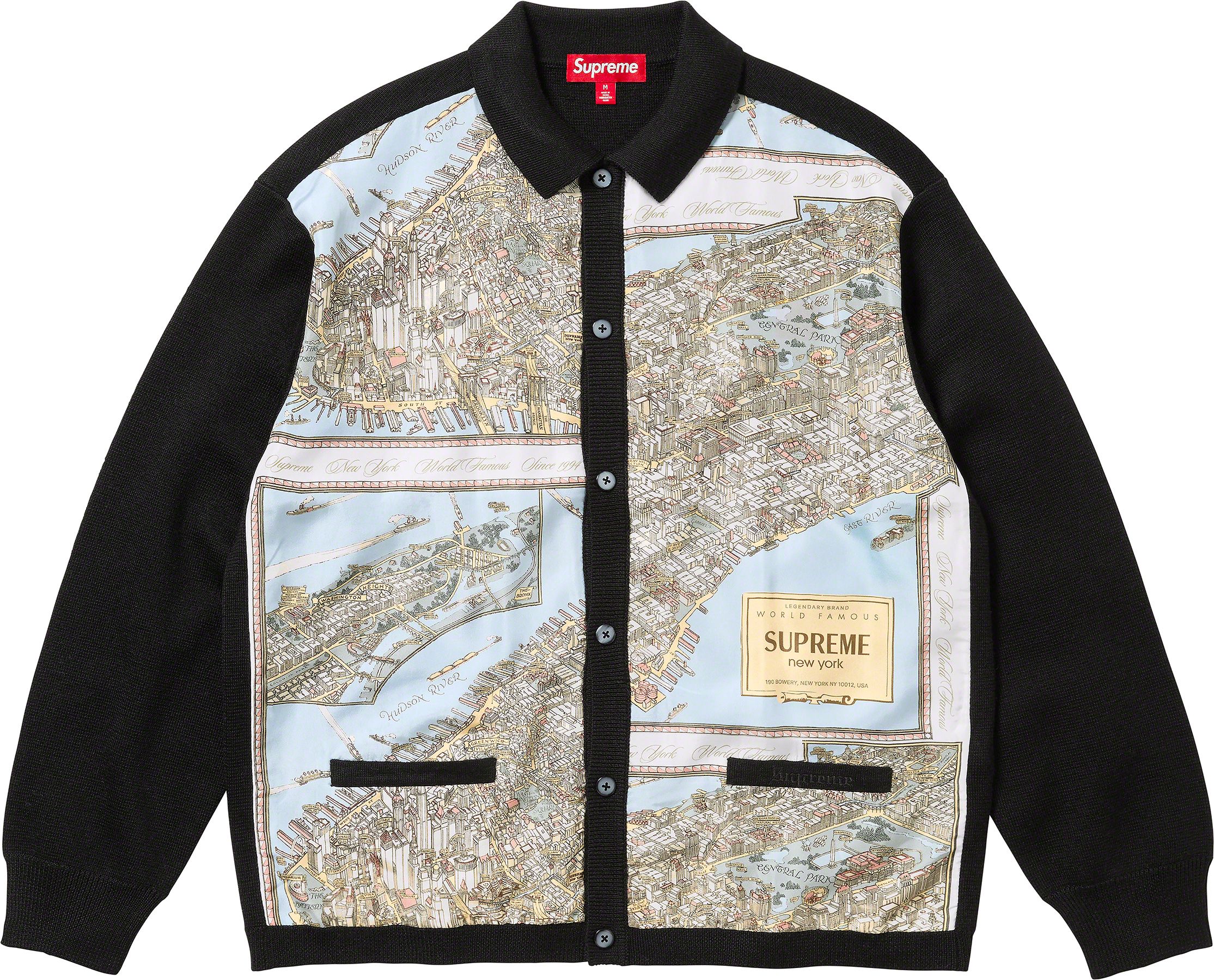 トップス Supreme Silk Map Cardigan 2023AW Supreme シュプリーム 23AW Silk Map Cardigan シルクマップ