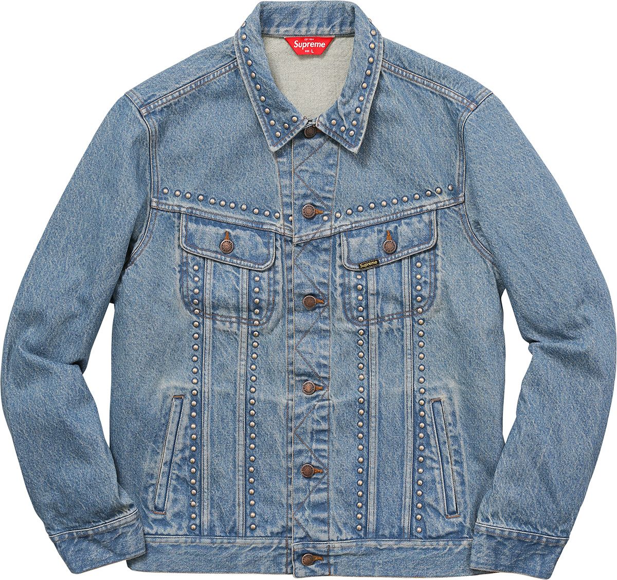 商品名：supreme Layered Denim Trucker Jacket Supreme Layered Denim Trucker Jacket (FW22) - $298