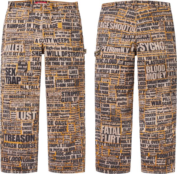 Supreme/Dash Snow Double Knee Painter Pant