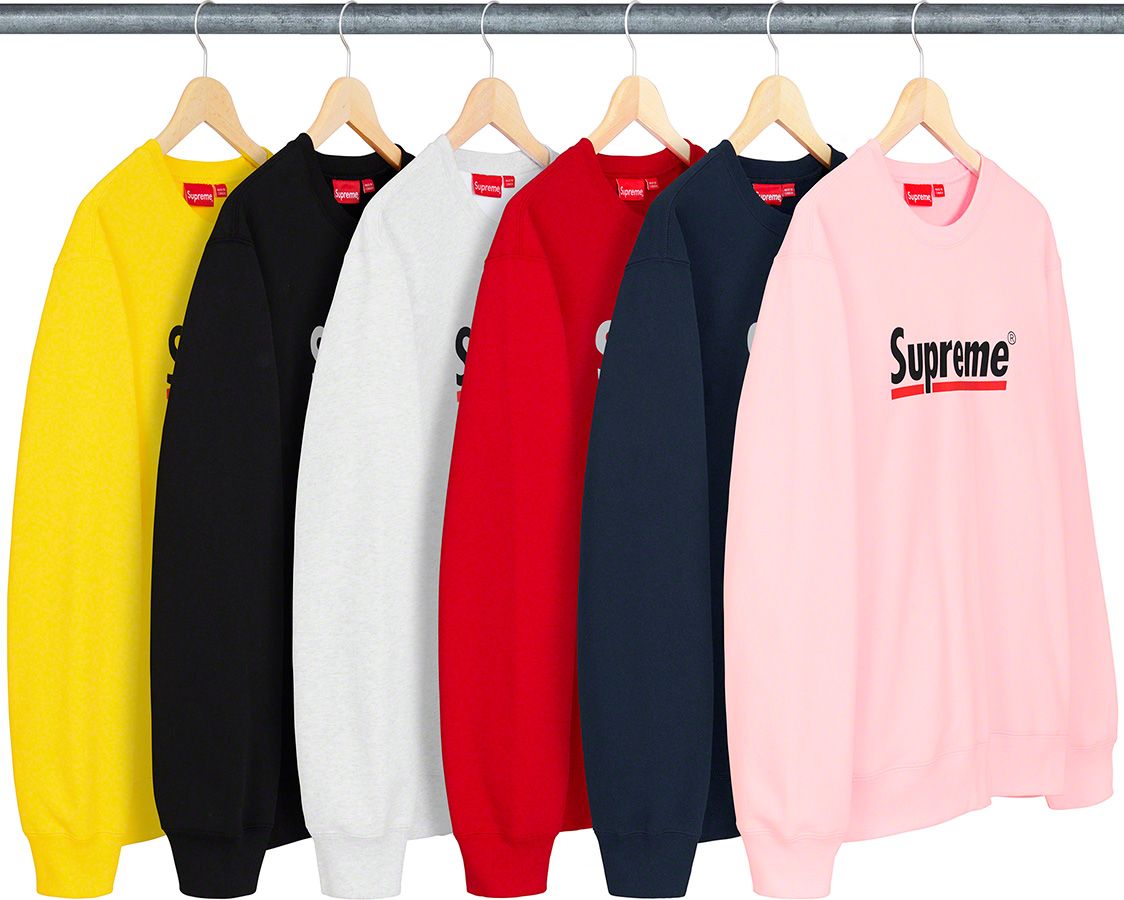 Supreme Underline Crewneck Grey シュプリーム Supreme - Underline Crewneck - ParkSIDER