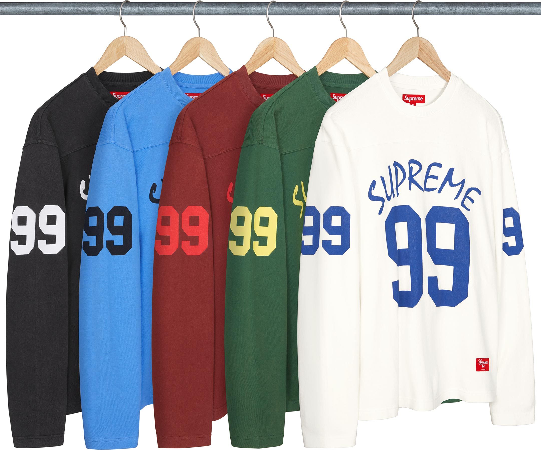 シャツ 2024 SUPREME 99 L/S Tshirts Football XL Supreme 99 L/S Football Top Maroon Men's - SS24 - US