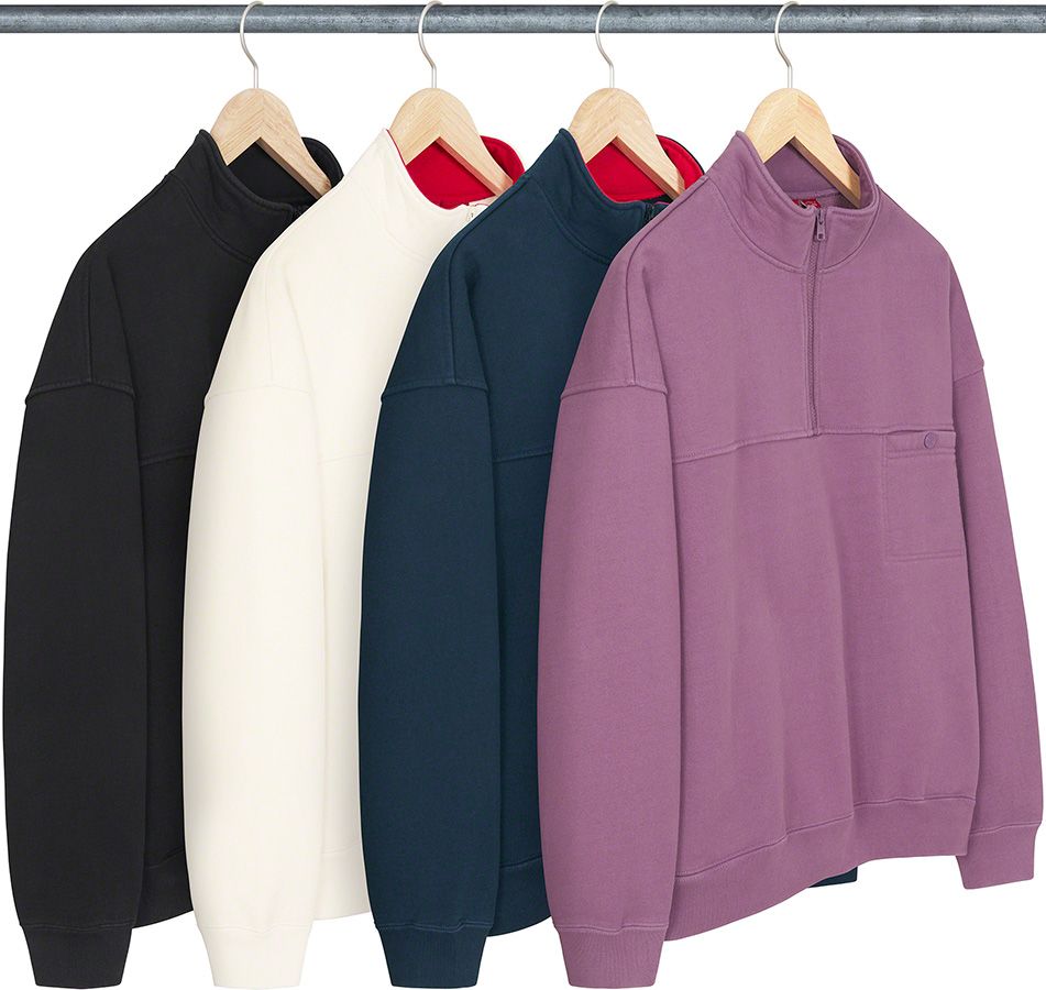 【Supreme】 22AW Washed Half Zip Pullover Supreme Washed Half Zip Pullover (FW22) - $158