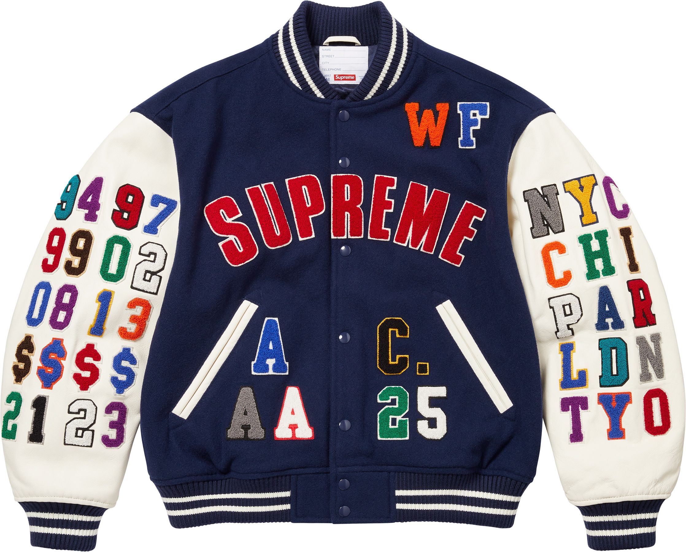 Praises Varsity Jacket supremeブラック XL Supreme Praises Varsity Jacket (SS25) - $598