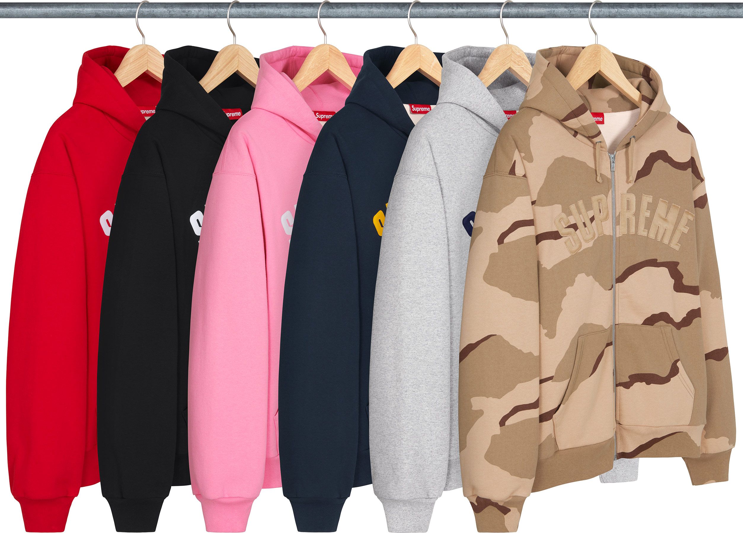 トップス SUPREME Arc Logo Thermal Zip Up Hoodie L Supreme Arc Logo Thermal Zip Up Sweatshirt Ash Grey