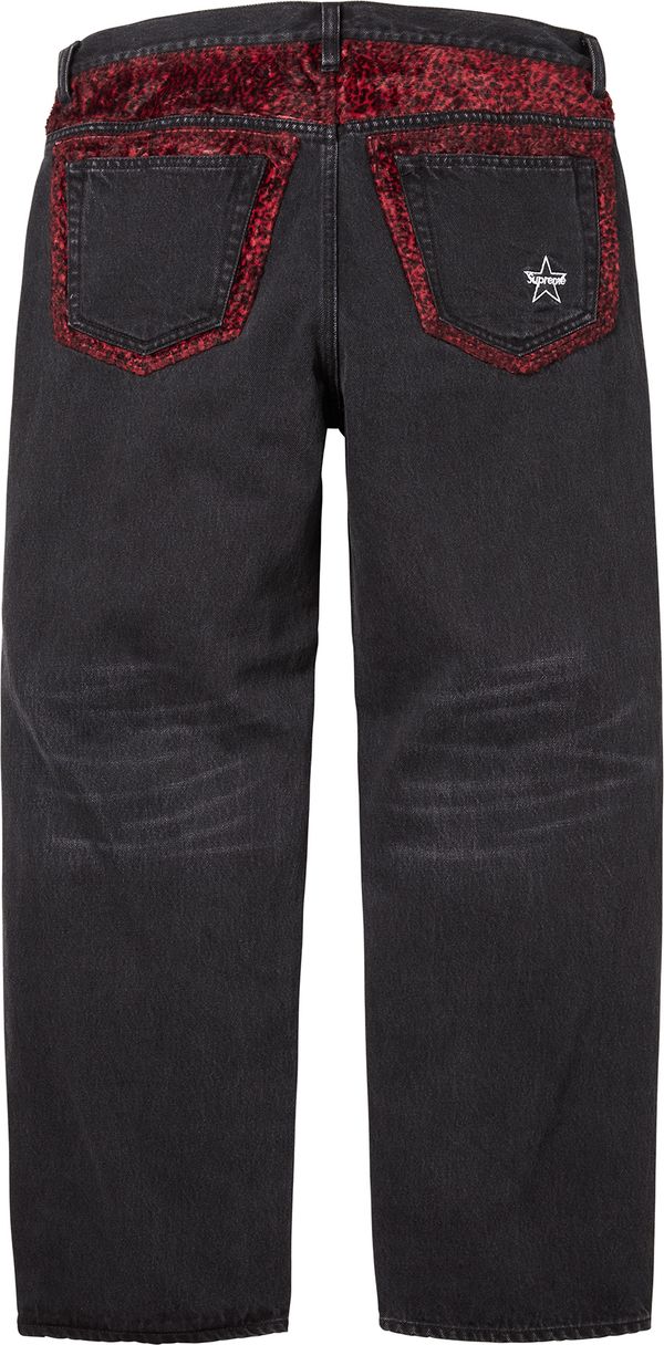 Leopard Faux Fur Loose Fit Jean