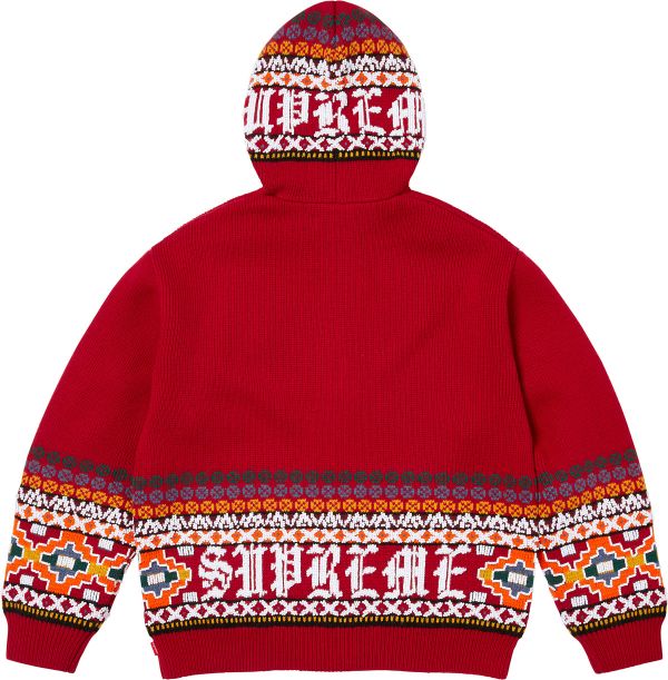 Beaded Zip Up Hooded Sweater