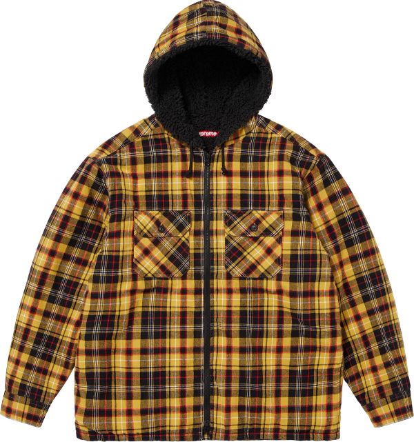 Lined Zip Up Hooded Flannel Shirt