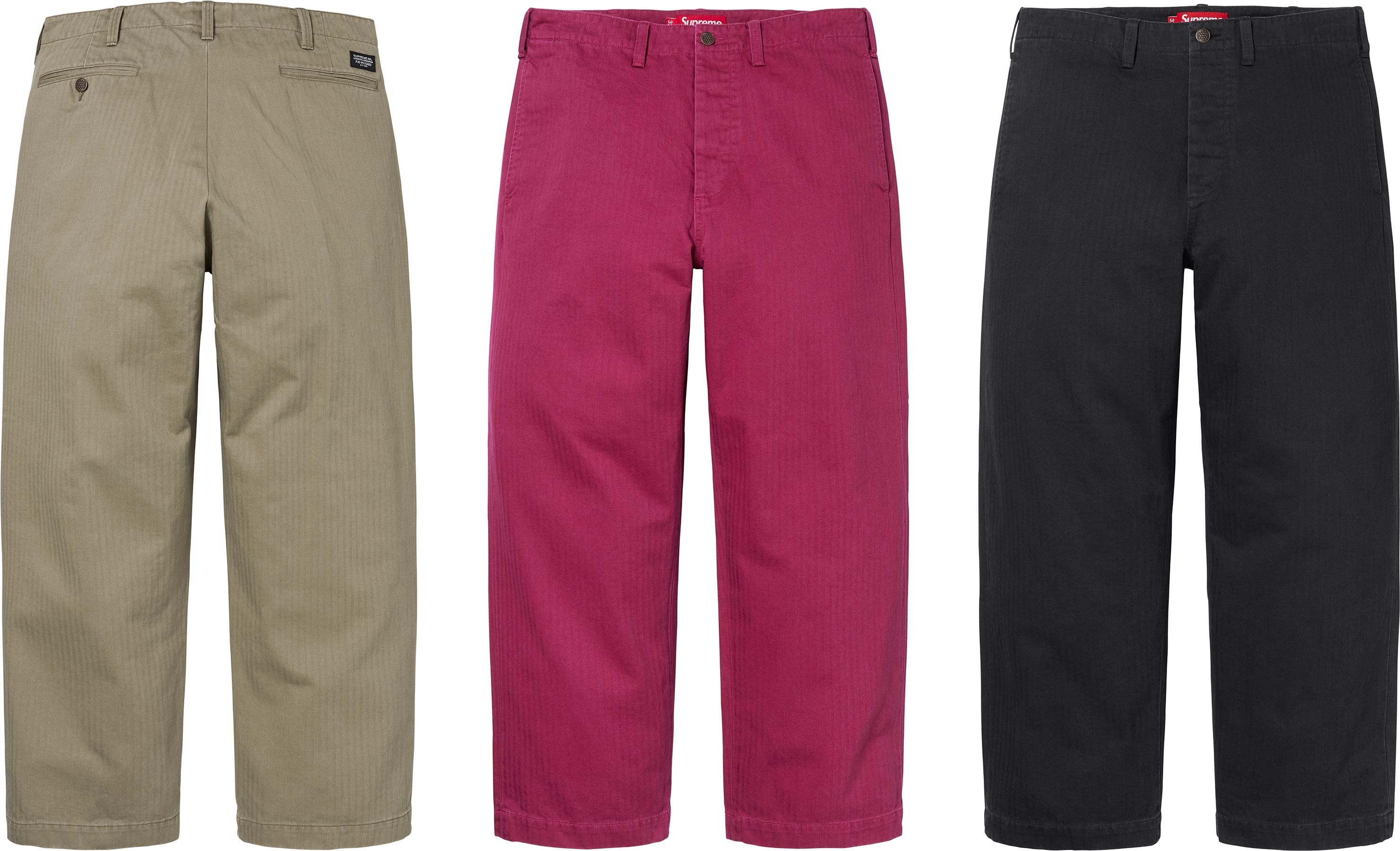 パンツ Supreme Washed Herringbone Chino Pant Supreme(シュプリーム) ヘリンボーンチノパンツ｢Washed