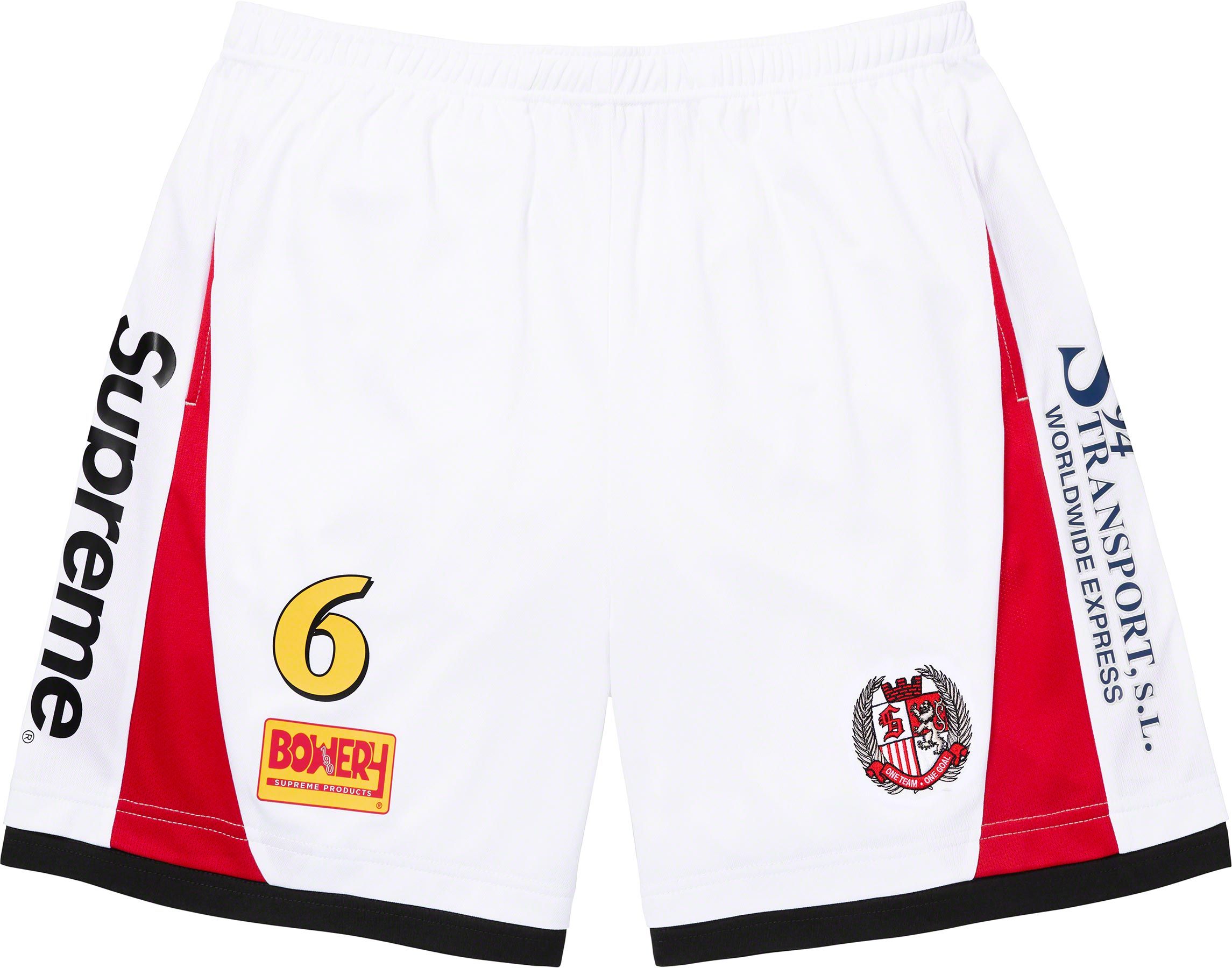 ウェア Supreme Split Soccer Short Supreme Split Soccer Shorts Black /Red FW22 Men's Size Large