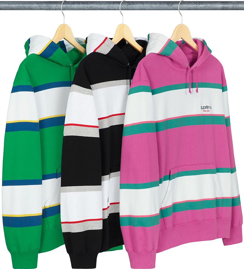 トップス SUPREME Full Stripe Hooded Sweatshirt Fall/Winter 2019 Preview – Supreme